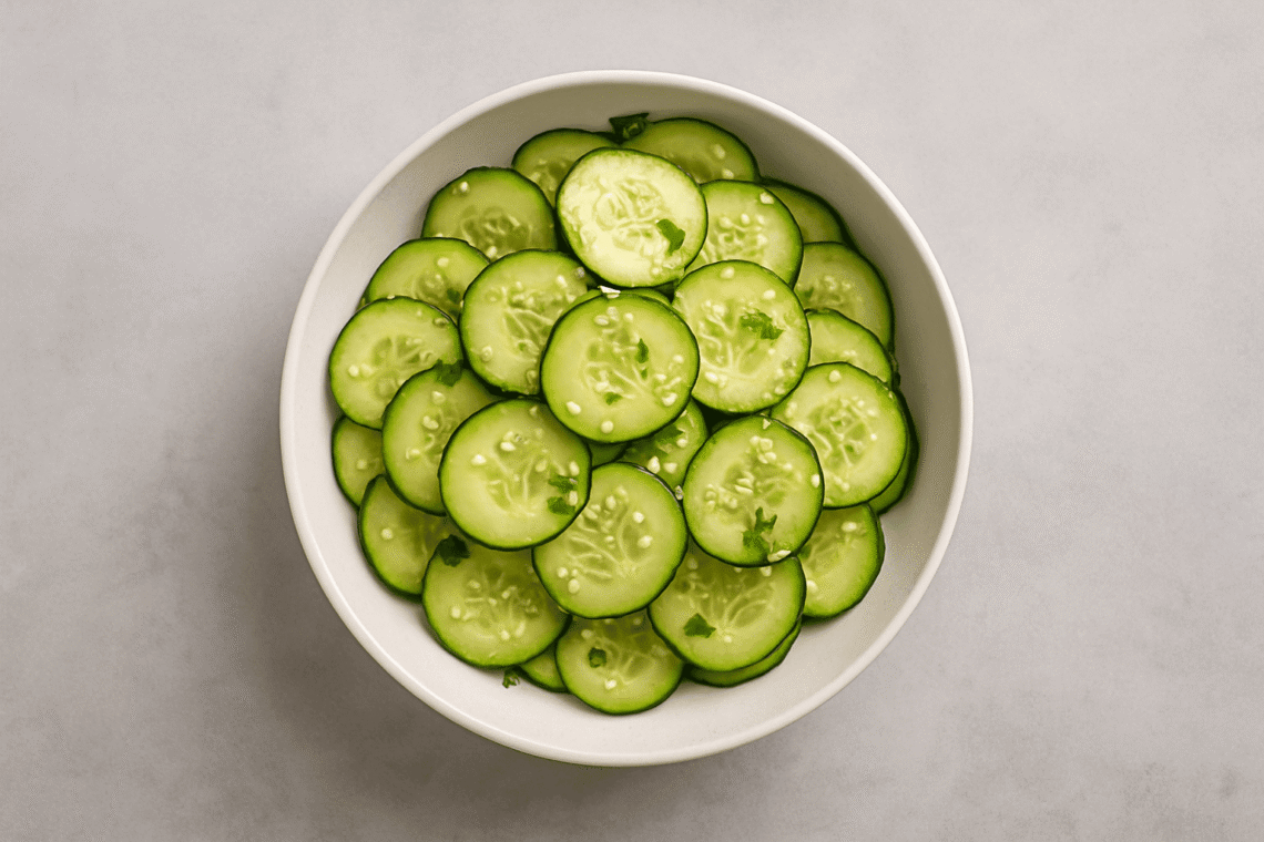 Asian Cucumber Salad with Sesame & Lime