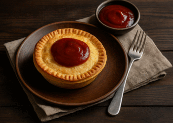 Aussie Meat Pie with Tomato Sauce