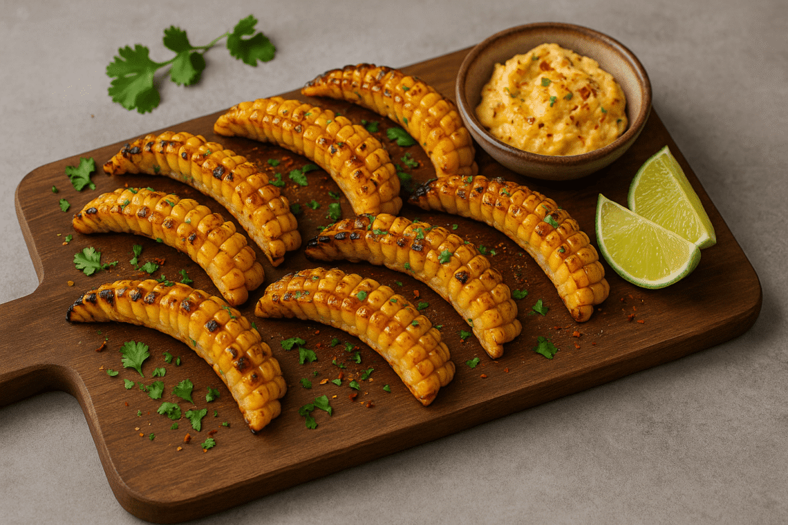 BBQ Corn Ribs with Chili-Lime Butter