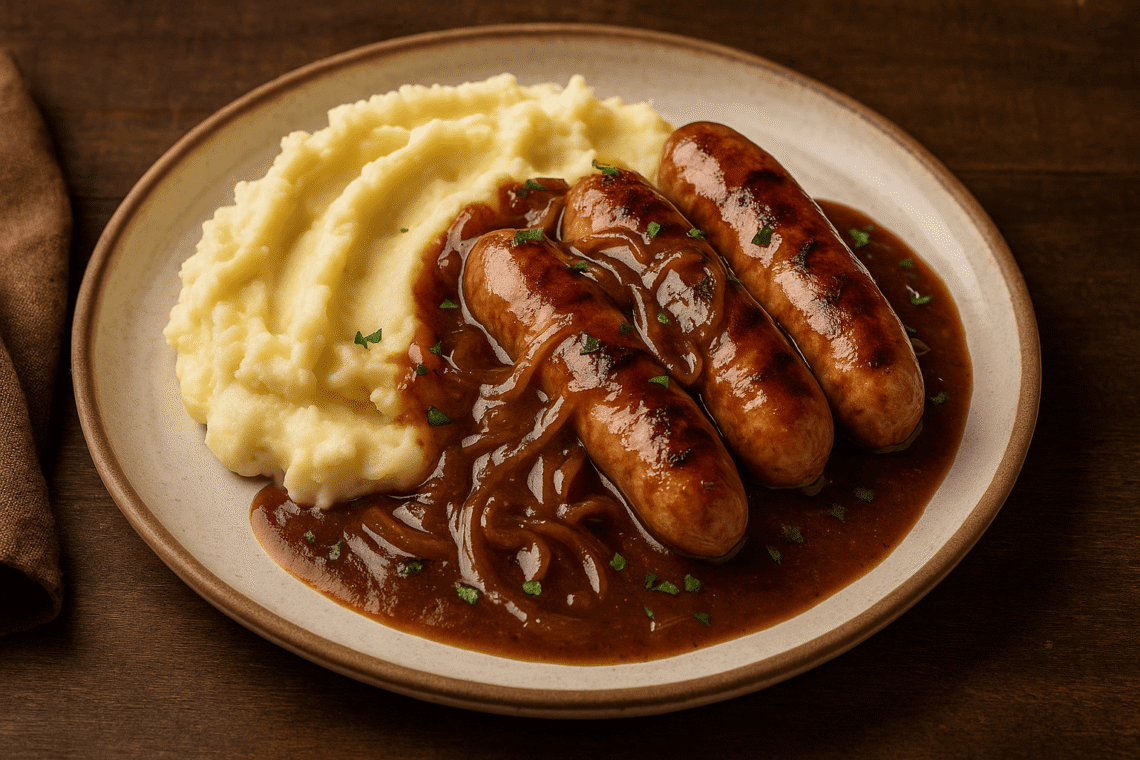 Bangers and Mash (Traditional Aussie Style)