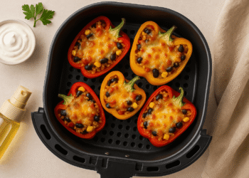 Air Fryer Stuffed Bell Peppers (Cheesy & Satisfying)