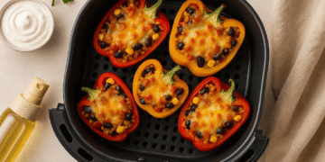 Air Fryer Stuffed Bell Peppers (Cheesy & Satisfying)