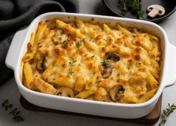 Creamy Chicken and Mushroom Pasta Bake