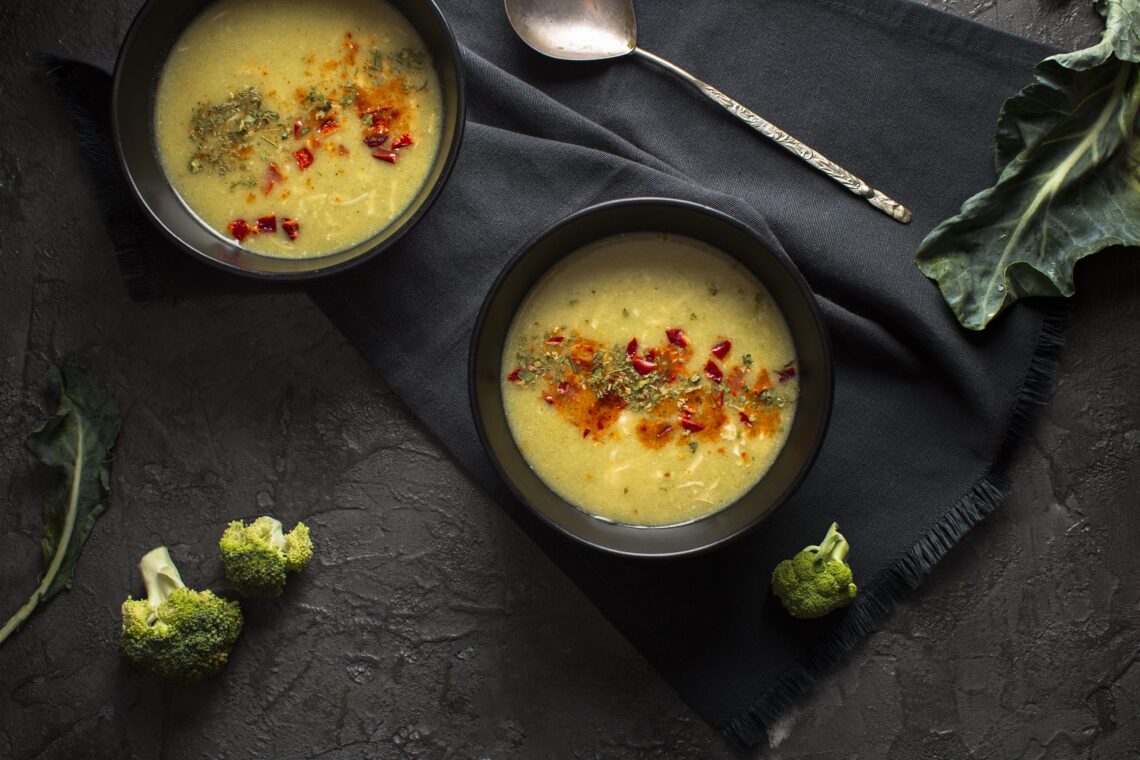 Creamy Leek and Potato Soup with Herb Oil