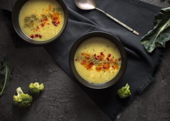 Creamy Leek and Potato Soup with Herb Oil