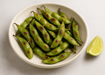 Crispy Edamame with Sea Salt & Lime
