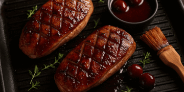 BBQ Duck Breast with Cherry Balsamic Glaze