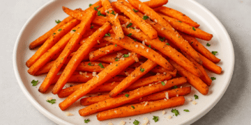 Air Fryer Garlic Parmesan Carrot Fries