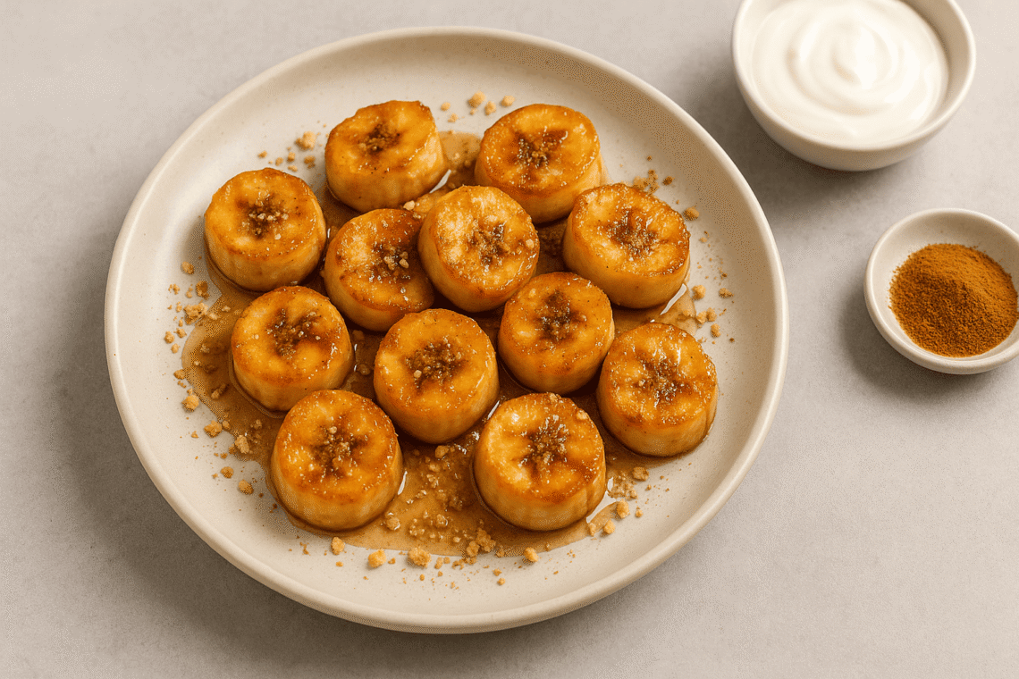 Golden Banana Bites with Cinnamon Crunch