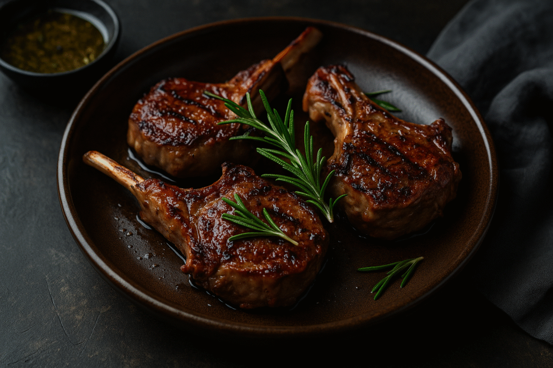 Grilled Aussie Lamb Chops with Rosemary
