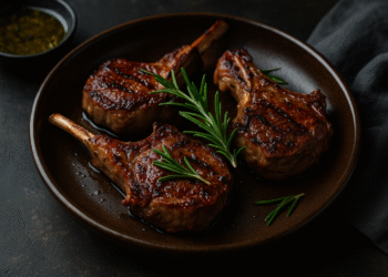 Grilled Aussie Lamb Chops with Rosemary