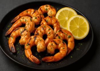 Grilled Prawns with Garlic & Lemon Marinade