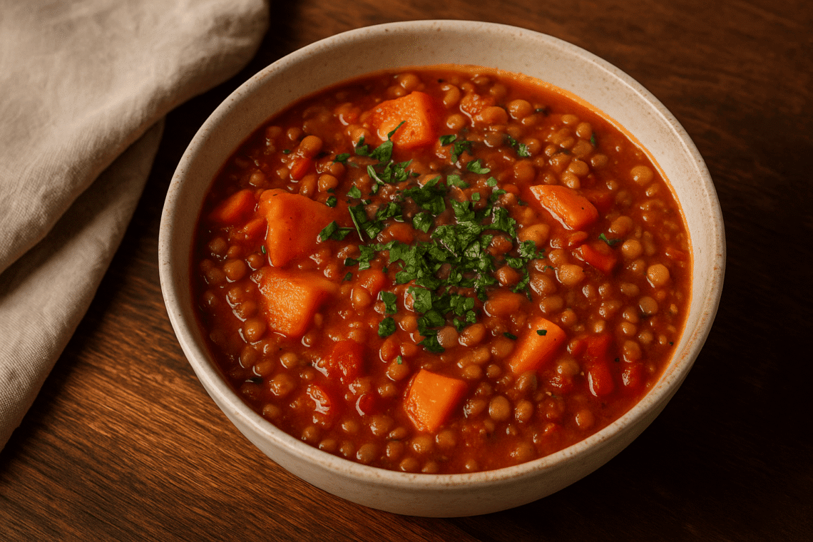 Lentil & Sweet Potato Stew (Vegan One-Pot Meal)