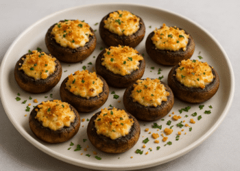 Air Fryer Stuffed Mushrooms (Cheesy & Savoury
