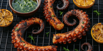 BBQ Grilled Octopus with Lemon-Herb Marinade