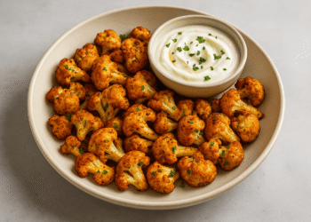 Spiced Cauliflower Bites with Yogurt Dip