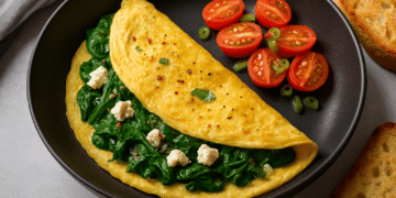 Spinach & Feta Omelette (Quick & Protein-Packed)