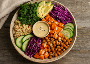 Vegan Buddha Bowl with Tahini Dressing