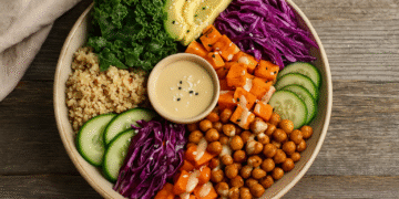 Vegan Buddha Bowl with Tahini Dressing