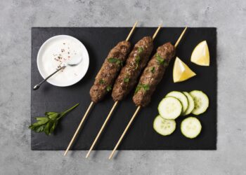 Air Fryer Lamb Kofta Skewers