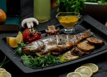 BBQ Grilled Whole Sea Bass with Garlic & Herbs